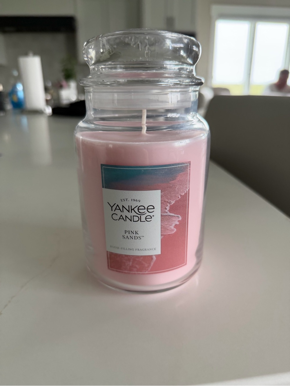 Yankee Candle Pink Sands Jar Candle in Pale Pink